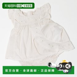 Chloé 日本直邮Chloe 花卉刺绣连衣裙套装连衣裙连衣帽子婴儿礼品套装婴