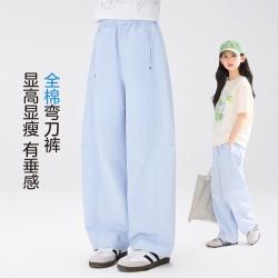 ZOSEE 纯棉弯刀裤 女童长裤
