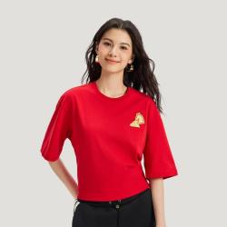 adidas 时尚休闲运动日常 男女短袖T恤