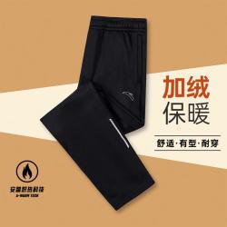 安踏 运动长裤男士秋冬保暖训练密暖绒加厚百搭长裤子男