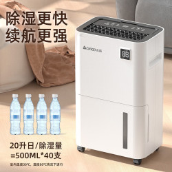 志高 除湿机/抽湿机 轻音室内除湿净化一体机防潮地下室干燥机 20L/天 40-70㎡ 智能除湿+负离子