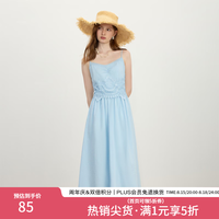范思蓝恩 拼接蕾丝 女士吊带连衣裙