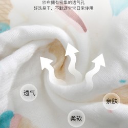 U先试用 3条A类纯棉六层纱布口水巾小方巾婴儿儿童毛巾洗脸面巾