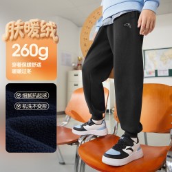 安踏 男童加绒裤子卫裤