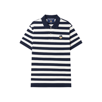 TEENIE WEENIE 撞色条纹 藏青色 2XL 男士POLO衫