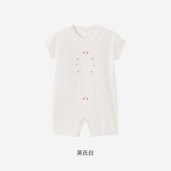 英氏 婴儿连体衣男女宝宝衣服短袖哈衣新款夏季爬服