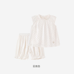 英氏 女童衣服宝宝套装夏季新款短袖短裤两件套休闲装