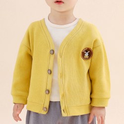 吉启萌 宝宝外套春秋女童男童婴儿衣服上衣针织开衫薄款1幼儿2岁儿童秋装