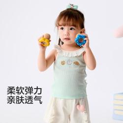 巴拉巴拉 婴儿背心儿童t恤女童宝宝夏季薄款外穿上衣小童甜美精致亲肤舒适