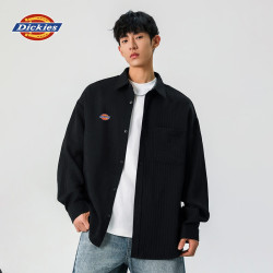 Dickies 长袖衬衫男秋冬条纹衬衣外套