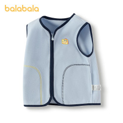 巴拉巴拉 balaOne儿童马甲秋冬新款加绒保暖可外穿男女童背心 蓝色调-209425171202 90
