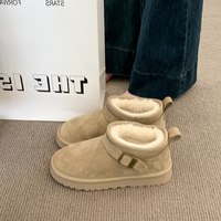 移动端：婉亦雅 厚底雪地靴女款2026新款冬季毛毛勃肯鞋加绒加厚短靴子东北大棉鞋