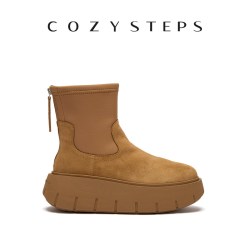 COZY STEPS 可至25冬新女厚底增高时尚雪地靴舒适百搭保暖高筒靴子