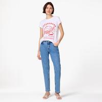 Kate Spade 七夕节礼物品牌自营简约时尚圆领汉堡涂鸦拼色女式T恤