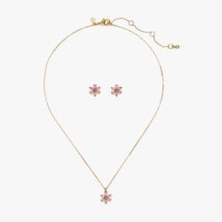 Kate Spade 七夕节礼物品牌自营FIRST BLOOM耳钉项链套组项链