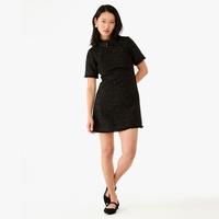 Kate Spade 七夕节礼物品牌自营时尚轻奢翻领细闪小香风粗花呢收腰毛边连衣裙