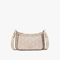 Kate Spade 七夕节礼物品牌自营DUET时尚休闲百搭小号老花单肩包新月包