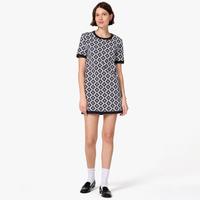 Kate Spade 夏日狂欢购品牌自营时尚休闲圆领老花图案短袖连衣裙针织裙