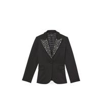 Kate Spade 七夕节礼物品牌自营时尚优雅V领亮钻一字扣插袋休闲西装