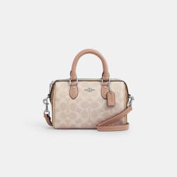 COACH CW330 Rowan 17迷你波士顿包 豆沙粉色