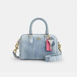 COACH 古丹宁布挂件装饰迷你ROWAN斜挎包CDY30