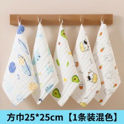 天猫 婴儿纱布毛巾纯棉六层纱洗脸面巾家用新生儿童洗澡手帕宝宝口水巾