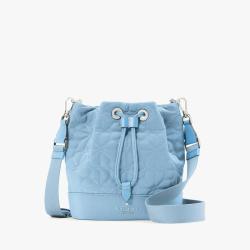 Kate Spade 七夕节礼物品牌自营SPADE迷你四叶花绗缝织物单肩包水桶包