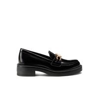 STUART WEITZMAN SOCHARMING LOAFER黑抛光牛皮乐福鞋