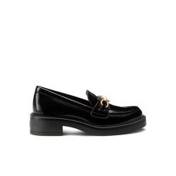STUART WEITZMAN SOCHARMING LOAFER黑抛光牛皮乐福鞋