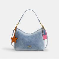 COACH 复古丹宁布 女士单肩包