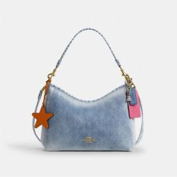 COACH 复古丹宁布 女士单肩包