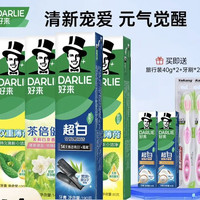 好来 薄荷茶倍健超白套装 540g+赠牙膏40g*2+牙刷*2