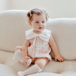 Elk Zoo婴儿包屁衣夏季全棉薄款女宝宝连体衣爬服可爱蝴蝶结哈衣