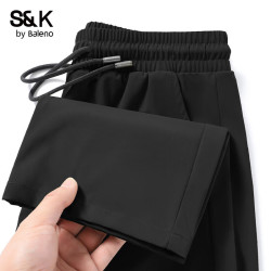 班尼路 S&K系列 冰感速干 直筒款 黑色 4XL 男士休闲裤