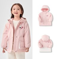 巴拉巴拉 童装女童宝宝棉服冬儿童连帽外套婴儿防泼水透湿棉袄小童