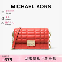 MICHAEL KORS 迈克高仕MK女包TRIBECA单肩斜挎包珊瑚红大号七夕礼物品牌直供