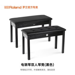 Roland 配件耳机琴架琴包电钢琴电子琴电子鼓键盘乐器定制 双人琴凳（黑） 定制配件（非Roland）