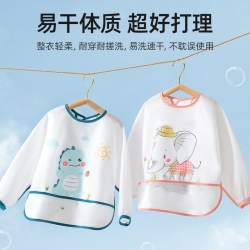 贝肽斯 宝宝吃饭围兜防水防脏幼儿园围裙婴儿辅食饭兜儿童罩衣春秋