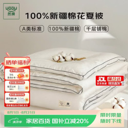 然牌 棉花被子夏凉被 A类100%棉花被子薄空调被 千鸟格1.5x2m 约2.5斤
