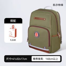 诺狐 书包小学生男孩女生一到六年级儿童减负大容量护脊超轻背包 凯尔特绿+礼品袋