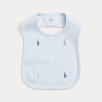 RALPH LAUREN 自营欧洲直邮Ralph Lauren拉夫劳伦 婴儿蓝色棉质Polo小马围兜