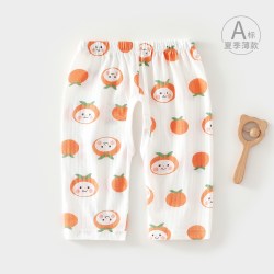 小聪熊 婴儿裤子夏薄款儿童宝宝夏天衣服男童外穿洋气夏装开裆裤纯棉一岁