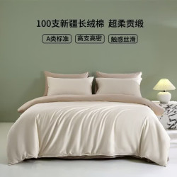 AIDLI 真5折！A类100支高密全棉贡缎新疆长绒棉纯棉四件套 200*230cm