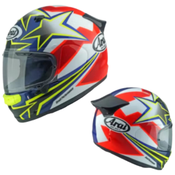 Arai 日本进口ASTRO-GX新款机车全盔 Stripe Yellow五角星 L(59-60CM)