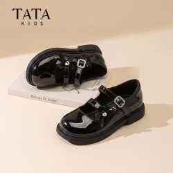 TATA他她童鞋  2026秋季新款儿童黑皮鞋玛丽珍鞋学院风时尚单鞋