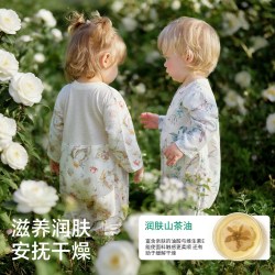 欧孕 [植纤纤]婴儿衣服夏薄款竹棉纱布宝宝连体衣和尚服哈衣爬爬服