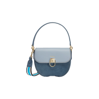 FURLA 芙拉 CIRCE系列女式斜挎包 浅蓝色+牛仔蓝色 S