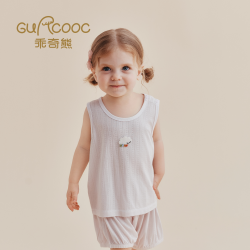 乖奇熊 婴幼儿莫代尔无袖T恤弹力