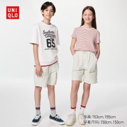 优衣库 483406 尼龙休闲短裤 浅米色 160