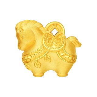 周大生 福韵小马足金硬金转运珠